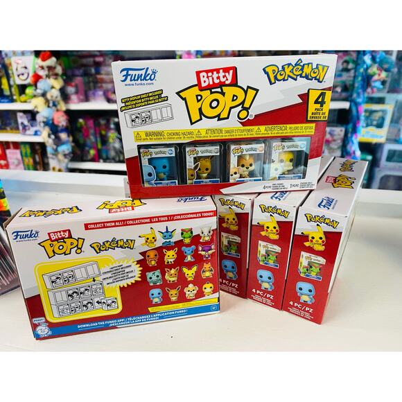 Funko Bitty Pop Pokemon Eevee Squirtle Psyduck 4pk - Picture 2 of 3